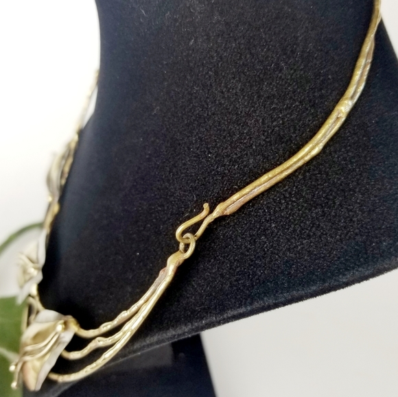 Handcrafted Leaves & Branches Choker Necklace - Picture 4 of 10